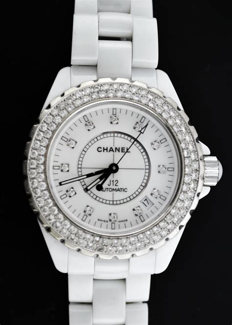 chanel white ceramic diamond watch price